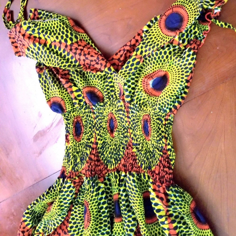 Maxi dress made with African fabric/wax